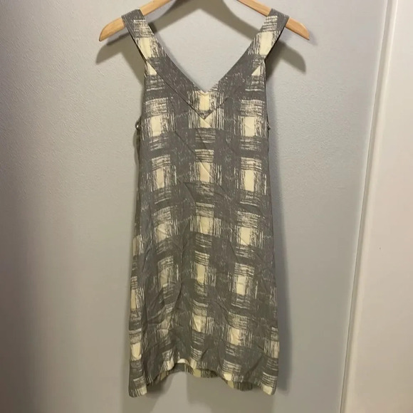 Marc by Marc Jacobs Ballon cream and grey silk dress - Picture 9 of 11